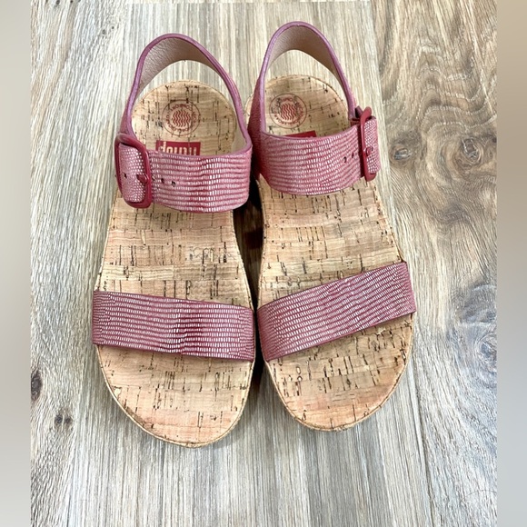 BON Lizard-Print Suede Spice Back-Strap Sandals Size 5 EUC - Picture 4 of 7